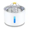Dispensador de Agua para Mascotas de 2.5L Luz LED Redondo Circulación Automática de Agua Fuente para Beber Gatos Nivel de Agua Visible Dispensador de Agua de PP