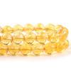 Cristal Natural Citrino Contas Redondas Contas Semi-Acabadas DIY Acessórios de Joias Feitos à Mão Contas Atacado Pulseira