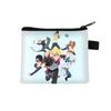 Bolsa de Naruto para niños de poliéster grande monedero de dibujos animados tarjetero estampado impermeable bolsa de almacenamiento colaboración anime