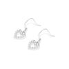 Pendientes con forma de corazón de melocotón hueco con diamantes Flash, amor, uso diario, versátiles, ligeros, de lujo, a la moda, personalizados, con gancho para la oreja