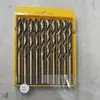 Broca helicoidal de vástago recto M35 totalmente rectificada, Acero inoxidable con recubrimiento amarillo, Acero de alta velocidad con contenido de cobalto, Completamente nueva al por mayor 3.5/4.2/6/8