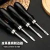 Recortador de Bordes de Cuero Hecho a Mano Bricolaje Negro Plata Herramientas de Cuero Hechas a Mano Herramientas de Recorte y Redondeo de Bordes