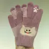 Guantes de punto para niños invierno cálidos bordado gatito estudiantes de primaria capa única cinco dedos a prueba de viento cálidos outlet de fábrica