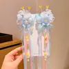 Grampo de Cabelo com Borla Estilo Chinês Adorno Dinastia Han para Crianças Acessórios de Cabelo para Meninas Grampo de Cabelo com Fita de Borboleta Estilo Antigo Super Fada