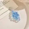 Novo chaveiro de acrílico fofo de cacho de uva, pingente adorável para bolsa de casal, chaveiro de carro criativo para mulheres