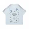 Blusa T-Shirt Manga Longa Estampa Desenho Animado Fofo Estilo Americano Doce para Mulheres, Design de Verão com Estilo Casual Preguiçoso
