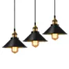 Luminária Pendente Loft Arte em Ferro Retrô Preto Lâmpada Moderna Simples Sala de Jantar Bar Lâmpada de Cabeça Única Estilo Industrial Projeto de Hotel Luz