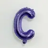 Globos de Película de Aluminio Morados de 16 pulgadas Alfanuméricos 0-9 A-Z Arreglos de Cumpleaños Decoraciones Globos de Papel de Aluminio Venta al por Mayor