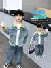 1513 Chaqueta de Mezclilla para Niños Nuevo Estilo Coreano Chaqueta Casual Suave para Niños de Edad Media Primavera y Otoño Top Elegante de Moda