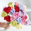 Dia dos professores Natal Nova Tecelagem de Lã Luoshen Rose Flower Branch Shopping Mall Market Decoration Produtos de Flores Acabadas