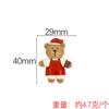 Oso navideño pintado caricatura accesorios de resina diy decoración navideña pegamento crema pegatinas para refrigerador materiales decorativos hechos a mano