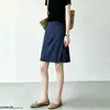 Minifalda de lunares plisada azul oscuro para mujer 2026 Verano Popular Nueva de cintura alta adelgazante de moda con temperamento falda de línea A