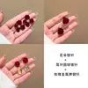 Pendientes rojos de Año Nuevo para mujer, otoño e invierno, con lazo, con clip para las orejas, nuevos pendientes de perla de Año Nuevo 2024