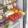 Divisor de Armazenamento para Geladeira Caixa de Armazenamento Caixa de Conservação de Frutas e Verduras para Cozinha Organizador Transparente Tipo Gaveta de Armazenamento para Uso Doméstico