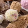 Fio de pelo misturado à mão, fio de lã especial para bolsas DIY, cor de doce, macio para chapéus feitos à mão, fio para suéter de crochê