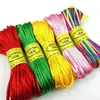 Pulsera de nudo de maíz No. 5 No. Cuerda para colgante tejida a mano DIY de 7 nudos material para pulsera de cuerda roja Jade Negro