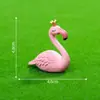 Flamingo coroa paisagem em miniatura DIY bonsai suculenta ornamento artesanato acessórios de paisagismo figuras de animais de plástico PVC