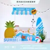Cenário de Montagem de Evento com Tema de Verão Display de Loja em Shopping de Verão Decoração de Prancha de Surf Fundo de Decoração com Placa Kt