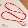 Cordão de Lanyard com Argola Fina Fivela de Segurança Pingente Corda de Reposição Anel de Ouro com Diamante Pingente de Jade Cordão de Colar Ajustável para Homens e Mulheres