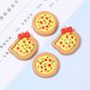 Comida de simulación y juego Dibujos animados Pizza diy pinza para el cabello cuerda para la cabeza pegatina para vaso de agua pegamento crema funda para teléfono TikTok accesorios de resina