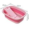 Tina Plegable para Lavar Ropa con Tabla de Lavar, Tina de Baño Rectangular Engrosada, Lavabo Plegable, Tina para Lavar a Mano, Almacenamiento, Engrosada