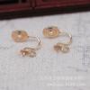Yiwu Color Cobre Chapado en Oro Conservación del Color Sin Dolor Disco de Espiral para Mosquitos Pinzas para Orejas Clip Giratorio Hecho a Mano Accesorios para Orejas B1750