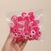 Coloridos pasadores de pelo de pulgar estilo coreano para niños y niñas, lindas diademas, dulces cordones para el pelo de niños, gomas elásticas de alta elasticidad, accesorios para el pelo