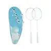 Conjunto de Raquetes de Badminton Personalizado de Fábrica com Alta Elasticidade e Durabilidade para Iniciantes Adultos, Raquete de Treino para Jogo Ofensivo e Defensivo