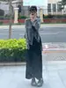 3637# Suéter de Punto Hueco de Manga Larga para Mujer Verano Nuevo Casual Holgado Versátil con Abertura Protector Solar Blusa Top de Moda