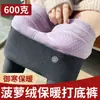 Leggings con Estampado de Piña Ropa Exterior Gruesa para Mujer Pantalones de Algodón Forrados de Felpa Nuevos Otoño e Invierno 2025 Pantalones Térmicos de Felpa del Noreste