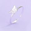 Anillo Abierto de Mariposa Pequeña Estilo Coreano Temperamento Simple Dulce Brillo Anillo de Mariposa Estudiante Femenino Regalo para Novia