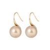 Aguja de Plata S925 Corea del Sur Simple Francés Retro Perla Rosa Lujo Ligero Elegante Nicho Diseño Avanzado Gancho para la Oreja Oreja