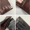 Cartera de Hombre con Cremallera para Monedas y Tarjetas, Estampado de Cocodrilo, Transfronteriza, de Bolsillo, de Moda, Horizontal, Multifuncional, Portaboleto