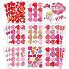 8 Piezas en 1 Set de Pegatinas en Forma de Corazón para el Día de San Valentín, Etiquetas Autoadhesivas, Pegatinas Decorativas de Amor, Pegatinas Decorativas de Sellado