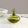 Jarrón Pequeño de Vidrio de Color Estilo Europeo Lujo Ligero Adorno de Decoración para el Hogar Hidropónico Plantas Verdes Set de Arreglo Floral de Boca Pequeña