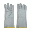 Guantes de Soldadura para Conductor de Piel de Oveja de Primera Capa, Suaves, Resistentes al Desgaste, Aislantes del Calor, Anti-Escaldaduras, Guantes Protectores Especiales para Soldadores de Arco de Argón