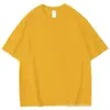 Verão 2026 300g Algodão Puro Peso Pesado Manga Curta Respirável Gola Redonda Manga Meia Cor Sólida Roupa Infantil Camiseta para Meninos e Meninas, Crianças Médias e Grandes