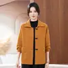 Chaqueta de moda casual versátil de estilo nuevo para primavera y otoño transfronteriza de talla grande, reductora de edad, elegante, con solapa, holgada, adelgazante, moldeadora de cuerpo