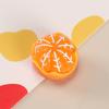 Emulação de frutas laranja acessórios creme telefone shell diy material brincos comida jogar acessórios diy