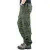 Overol Multibolsillos para Hombre de Exterior Resistente al Desgaste Algodón Puro Casual Ropa de Trabajo Pantalones Juventud Protección Laboral Holgado Tallas Grandes
