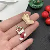 Colgante Navideño de Gota de Aceite de 50 Aleaciones DIY Reno Campana Muñeco de Nieve Bastón Pulsera Pendientes Accesorios