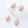 Accesorios de tortuga que gotean aceite DIY collar hecho a mano pulsera accesorios colgante materiales para joyería colgantes pequeños de metal venta al por mayor