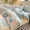 Juego de ropa de cama de cuatro piezas de terciopelo de leche engrosado clase A, sábana de cama de franela de terciopelo coral, funda de edredón, juego de tres piezas para dormitorio de estudiante, invierno