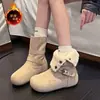 Botas de Mujer de Felpa Forradas Plegables Bidireccionales, Superventas de Invierno 2026, Nuevas, Hebilla Retro, Suela Suave, Antideslizantes, Cálidas, Zapatos de Algodón de Moda