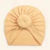 Chapéu Turbante de Cor Pura em Formato de Donut Europeu e Americano para Recém-Nascidos Chapéu Pulôver Macio e Elástico para Crianças Chapéu de Bebê Outono e Inverno
