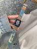 Pulseira de Couro Jeans Lavado Adequada para Apple Watch iWatch 12ª Geração 11/10 Ultrase
