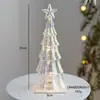 Árbol de Navidad de Cristal de Escritorio Luminoso Adornos Ins Decoración Atmósfera Festiva Fiesta Ventana Regalos de Navidad