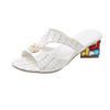 Sandalias de Comercio Exterior Transfronterizo para Mujer con Tacones Gruesos 2024 Verano Nuevo Tacón Alto para Exterior Chanclas de Mujer Sandalias al por Mayor