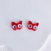 Diversão infantil Gato monstro fofo faça você mesmo Contas Moda da moda Personalidade Buraco reto Liga Tinta Jóias Acessórios