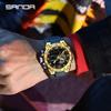 Popular Reloj Electrónico para Hombre Sanda Impermeable para Exteriores Tendencia de Moda Tecnología Negra Multifuncional Despertador para Hombre Reloj Cronógrafo